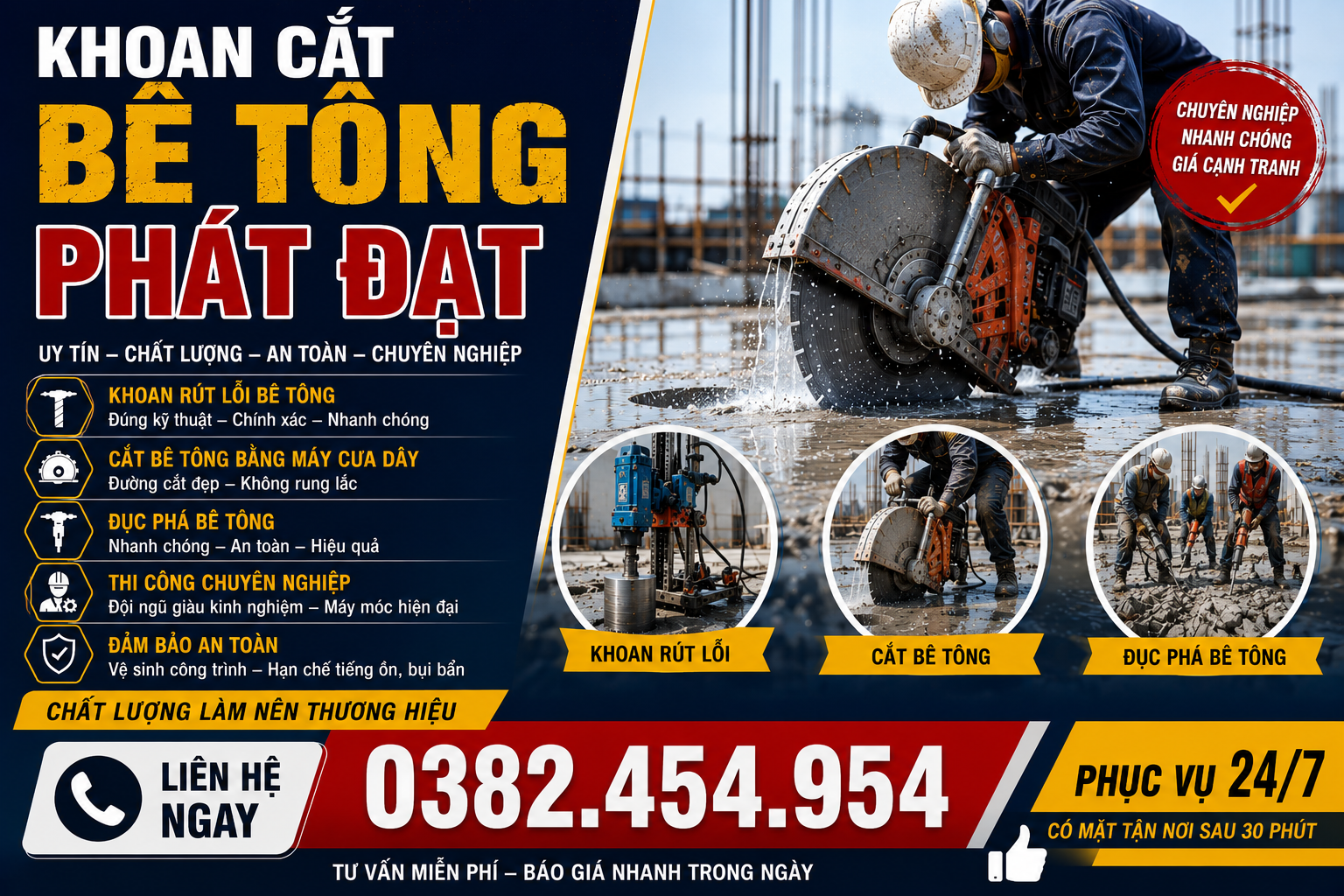 Cắt Bê Tông Cầu Thang HCM
