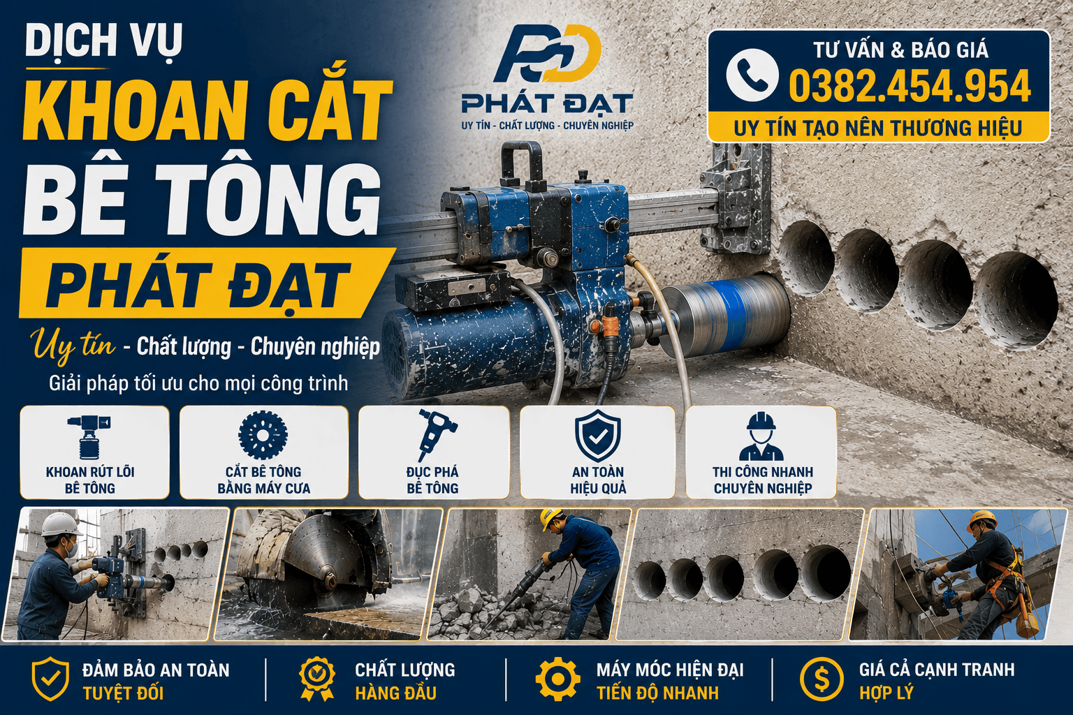 Cắt Đục Đi Đường Ống Nước HCM