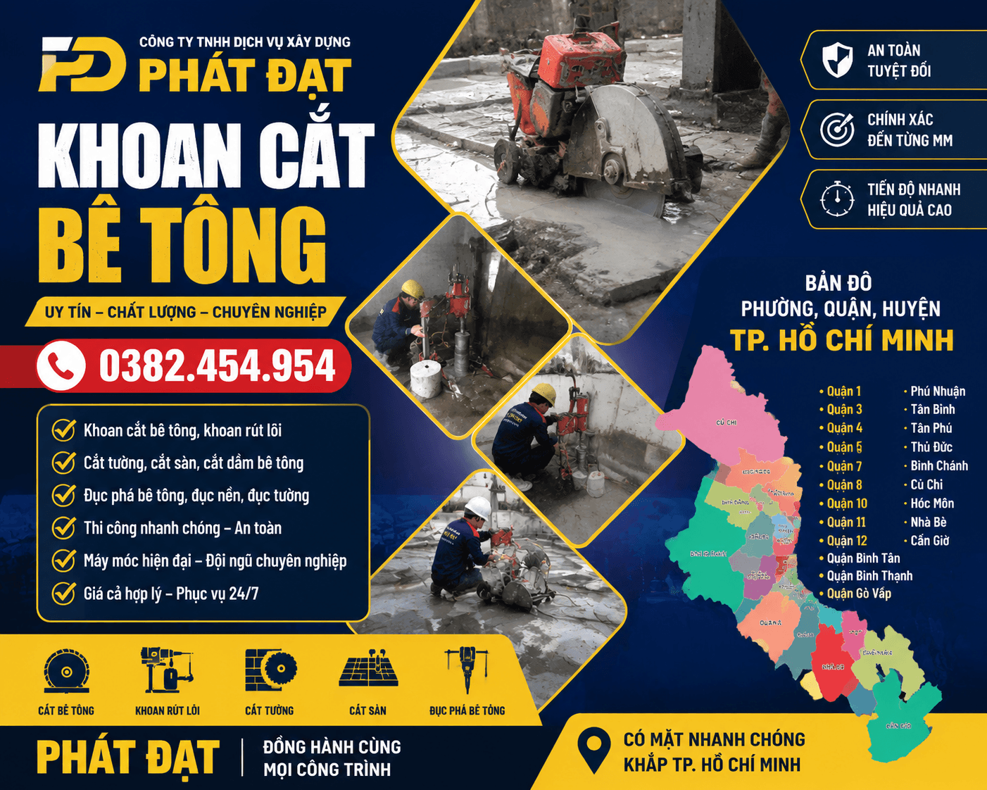 Đục Cọc Bê Tông HCM