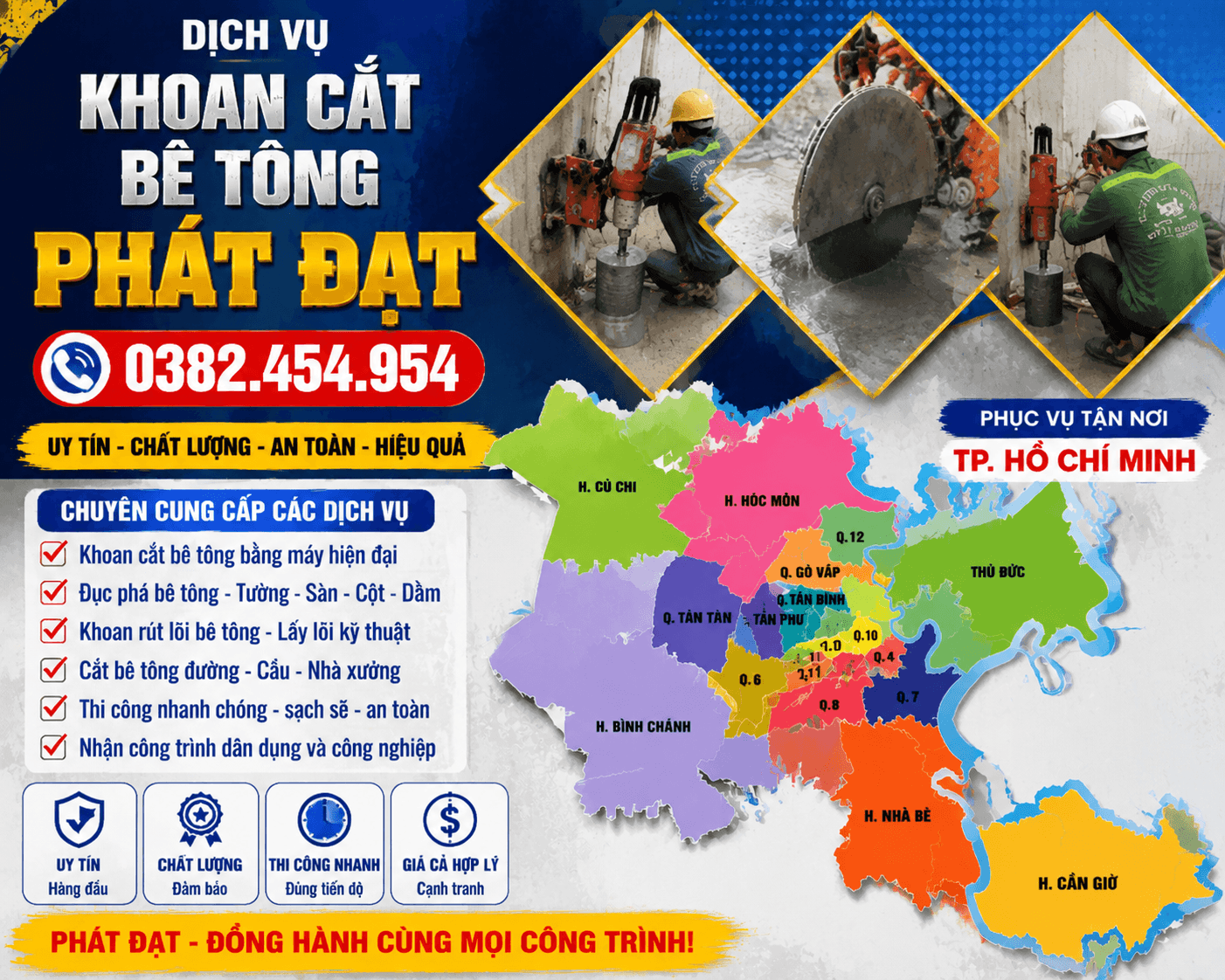 Đục Cọc Bê Tông TPHCM