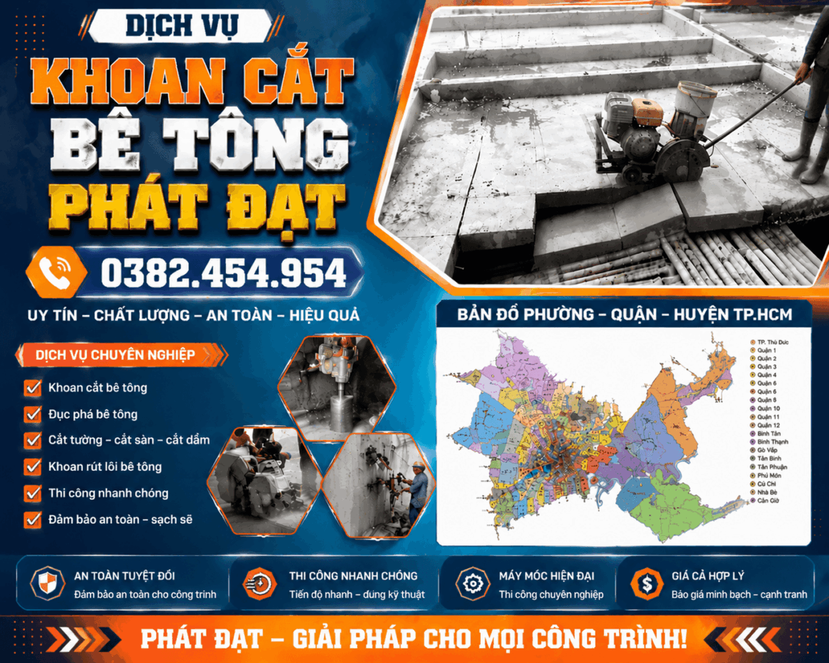 Khoan cắt bê tông Phát Đạt