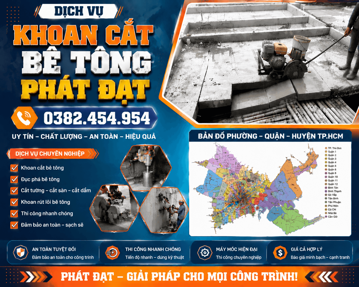Khoan cắt bê tông Phát Đạt