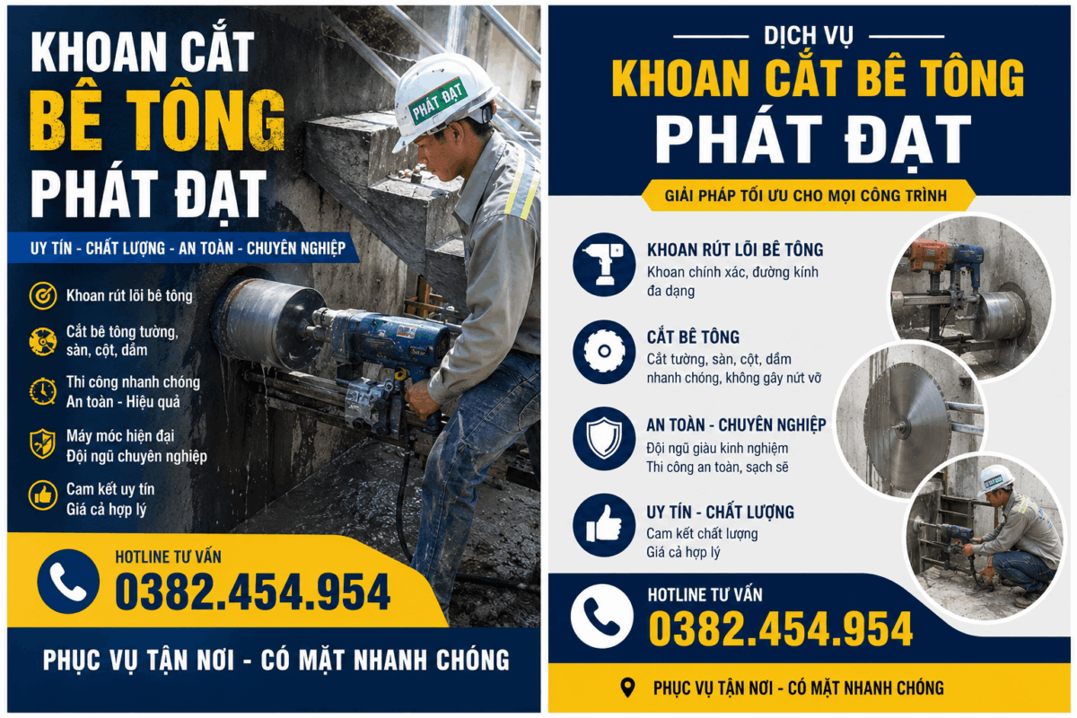 Khoan cắt bê tông Phát Đạt