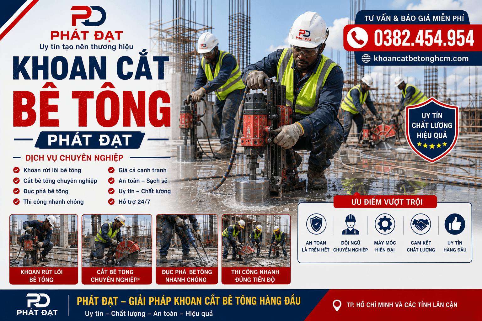 Khoan cắt bê tông Phát Đạt