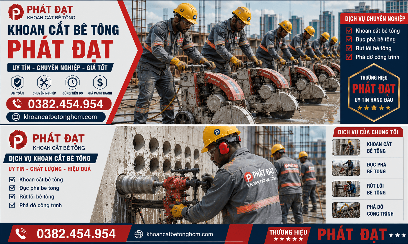 Khoan cắt bê tông Phát Đạt