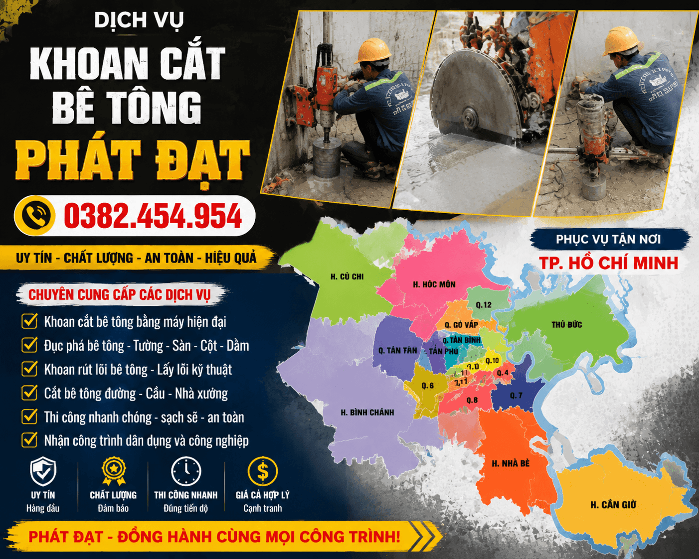 Phá Nền Bê Tông ở TPHCM