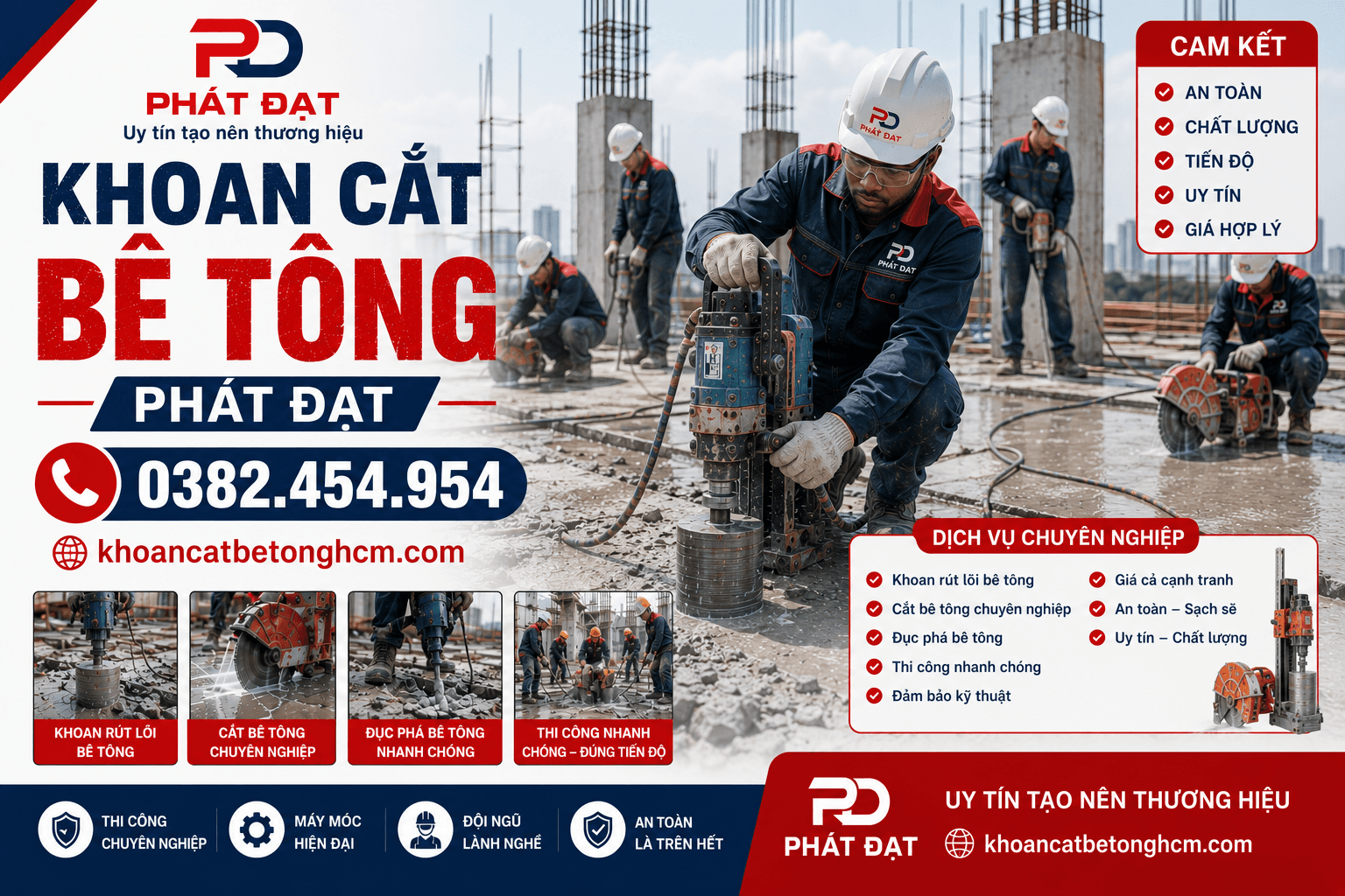 Khoan Cắt Bê Tông Ở Nhà Bè
