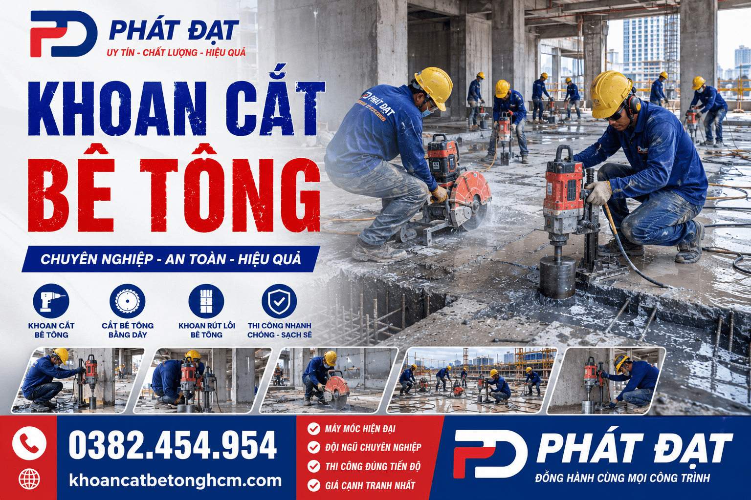 Khoan Cắt Bê Tông Ở Quận Tân Phú