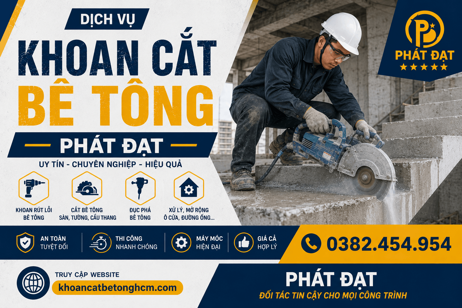 Khoan Cắt Bê Tông Quận Phú Nhuận