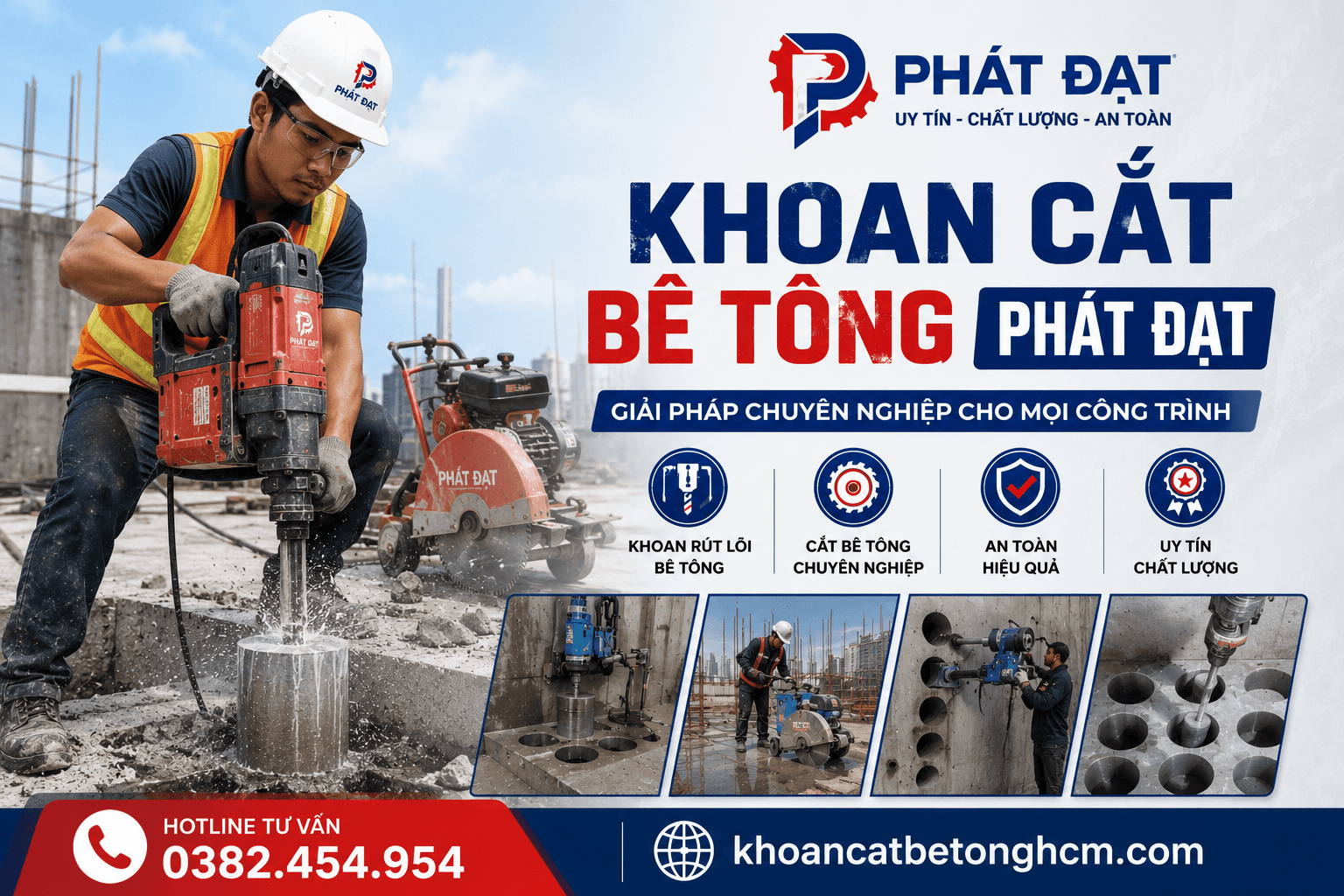 Khoan Cắt Bê Tông Tại Huyện Nhà Bè