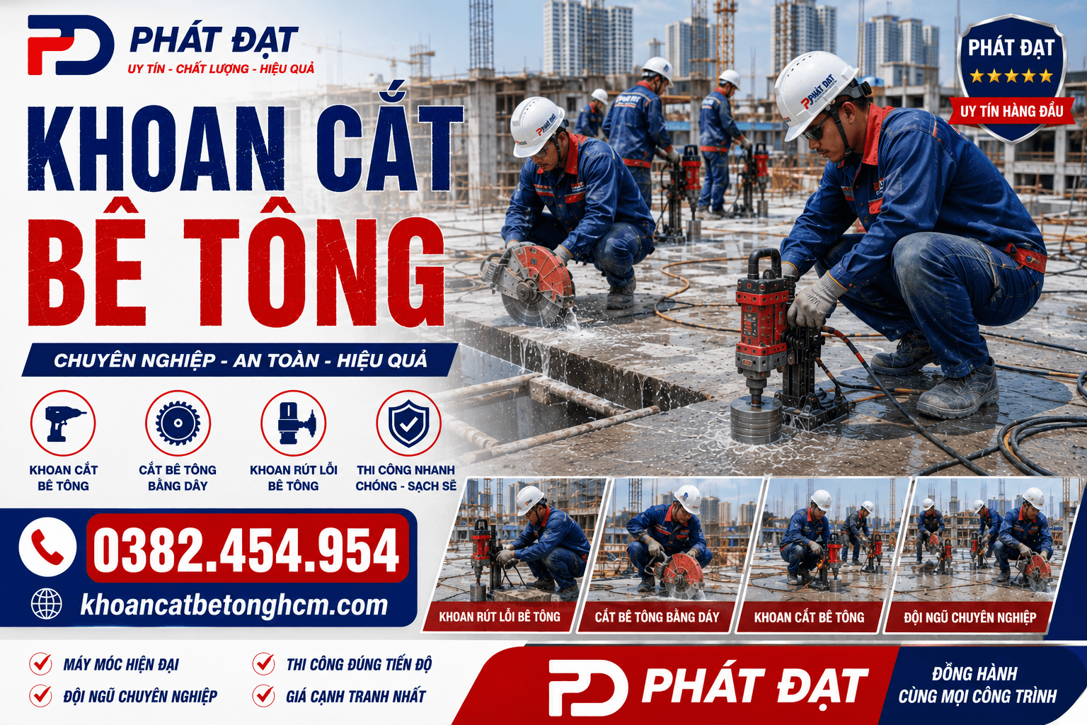 Khoan Cắt Bê Tông Tại Quận Tân Phú
